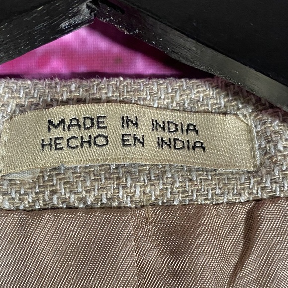 Stafford Men’s 42R Beige Herringbone Blazer Jacket Two Button Classic Sport Coat - Picture 2 of 12